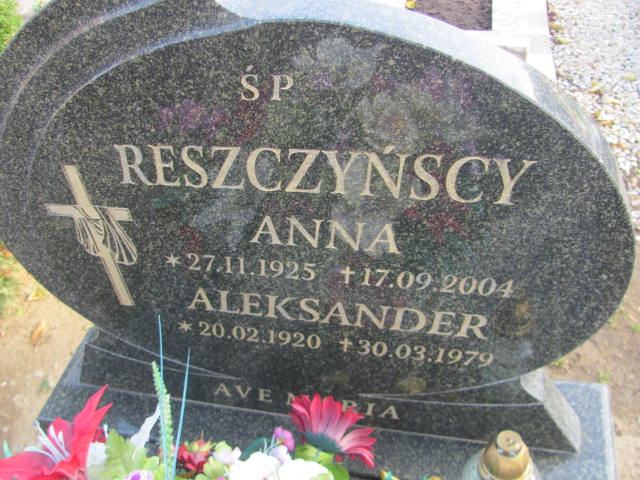 Anna Reszczyńska 1925 Radwanice - Grobonet - Wyszukiwarka osób pochowanych